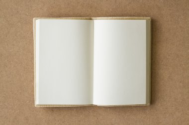 boş kitap açık kahverengi dokulu yüzeyi