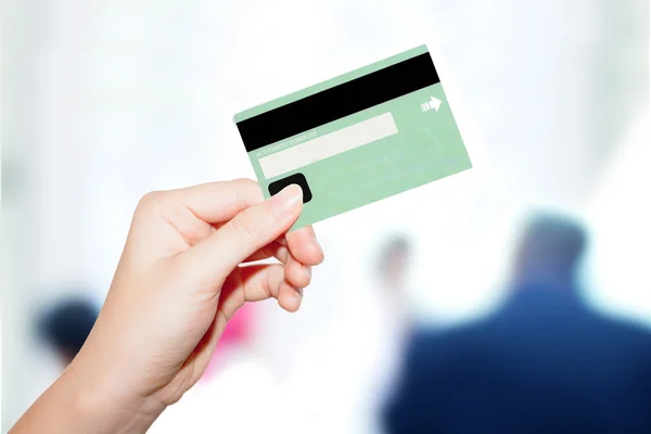 Female  hand holding credit card — Stock Photo, Image