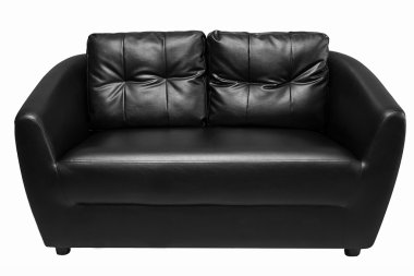 siyah kanepe üzerinde beyaz backgraound izole 