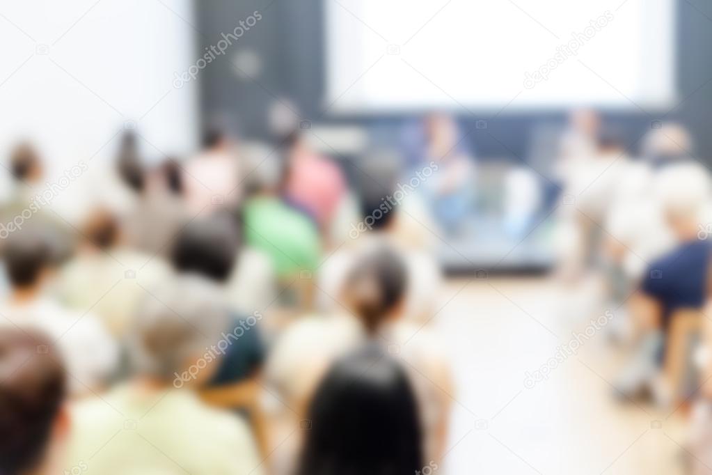 Blurred background of Business conference and presentation