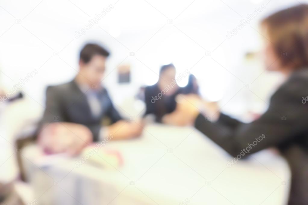 Blurred background business people having a business meeting Stock Photo by  ©pannawat 99613030