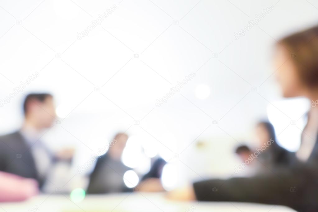 Blurred background business people having a business meeting Stock Photo by  ©pannawat 99613130