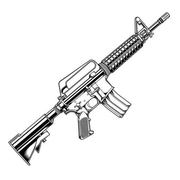 Line Art Guns Model773 — Wektor stockowy