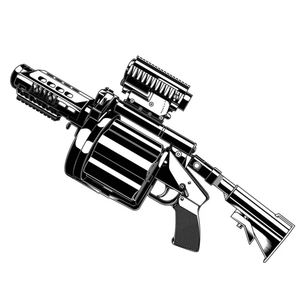 Conception Vectoriel Pistolet Lance Grenade — Image vectorielle