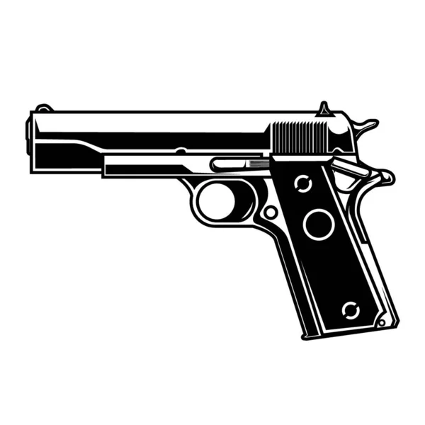 Ligne Art Vecteur Pistolet 1911 — Image vectorielle