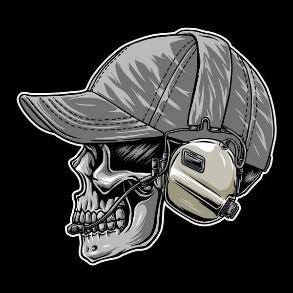 tactical warrior skull and military helmet in white begrouynd