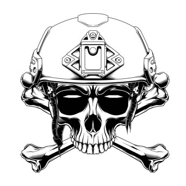 Siyah beyaz taktik asker