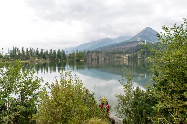 Reflections in the calm lake water — Stock Photo, Image