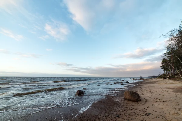 Storm Velká vlna na pobřeží Baltského moře — Stock fotografie