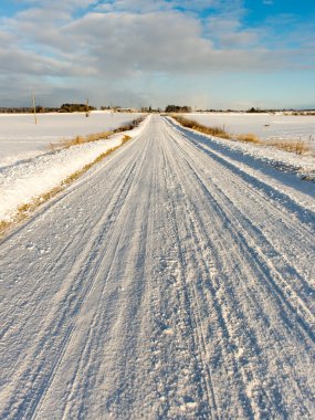 Boş yol kırsal kış