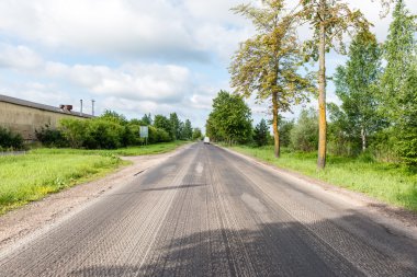 sonbaharda kırsalında boş yol