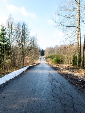 Boş yol kırsal kış