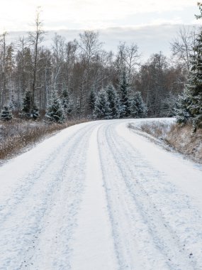 Boş yol kırsal kış