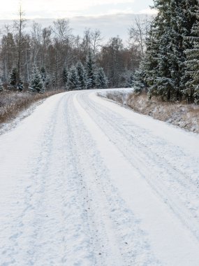 Boş yol kırsal kış