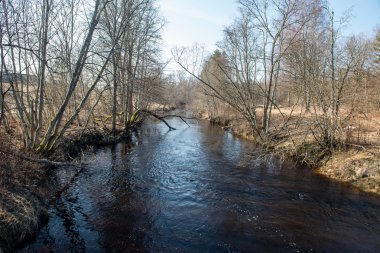 Kışın donmuş nehir