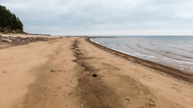 Kayalık sonbahar plaj dalgalar kayalar çökmesini ile