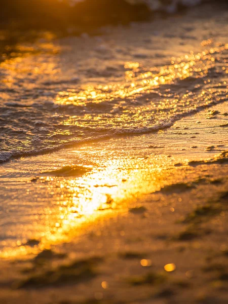 Baltic beach i höst med moln och vågor mot övergivna dune — Stockfoto