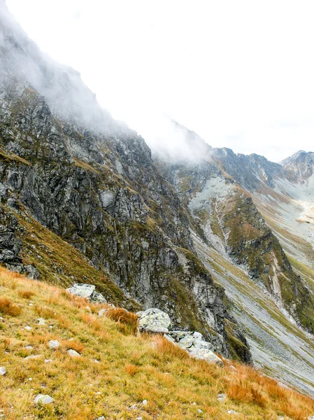 Slovakya'daki Tatra Dağları bulutları ile örtülü