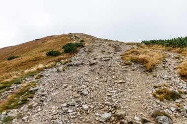 Slovakya'daki Tatra Dağları bulutları ile örtülü