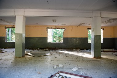bir eski terk edilmiş Sovyet hastane iç
