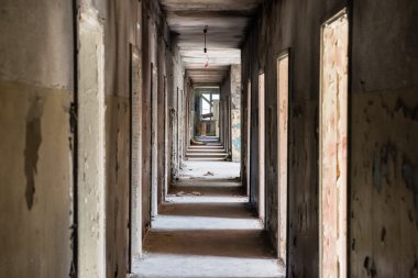 bir eski terk edilmiş Sovyet hastane iç