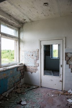 bir eski terk edilmiş Sovyet hastane iç