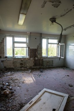 bir eski terk edilmiş Sovyet hastane iç