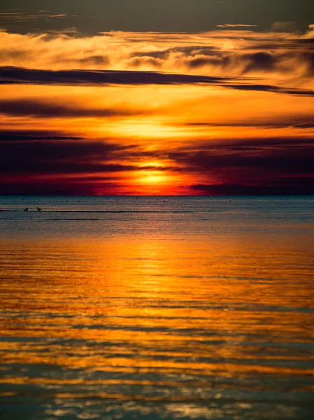 Wunderschöner Sonnenuntergang über der Ostsee — Stockfoto