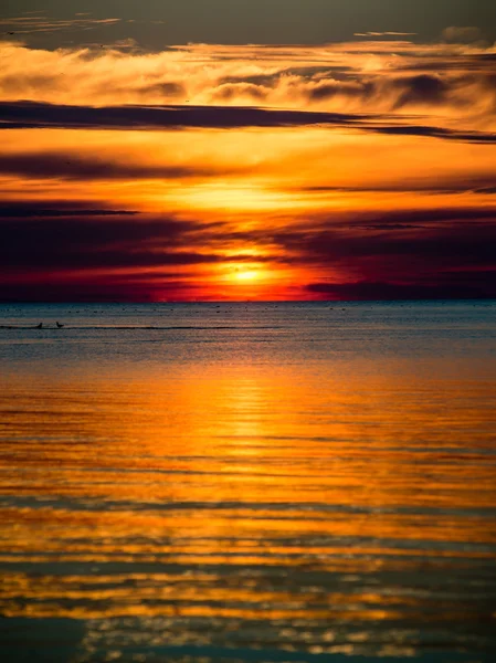 Beautiful seascape sunset over the Baltic sea — Stock Photo, Image