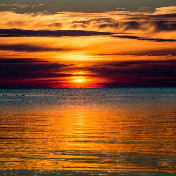 Beautiful seascape sunset over the Baltic sea — Stock Photo, Image