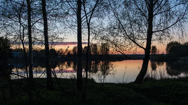 Hermosa puesta de sol sobre el mar Báltico — Foto de Stock