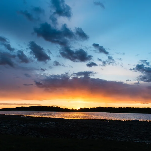 Beau coucher de soleil sur la mer Baltique — Photo