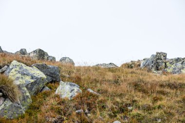 Slovakya'daki Tatra Dağları bulutları ile örtülü