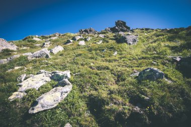 Slovakya'daki Tatra Dağları bulutları ile örtülü