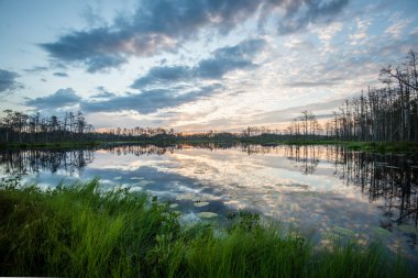 Göl su yansımalar gündoğumu
