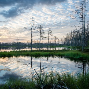 Göl su yansımalar gündoğumu