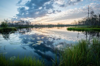 Göl su yansımalar gündoğumu