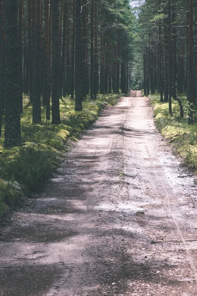 Eenvoudige landweg in de zomer - vintage film effect — Stockfoto