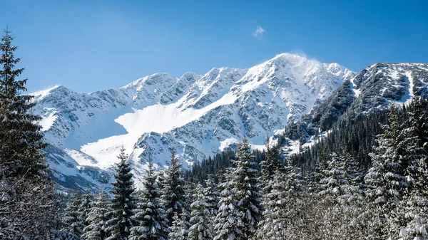 Batı Karpat, kışın Tatry dağlara — Stok fotoğraf