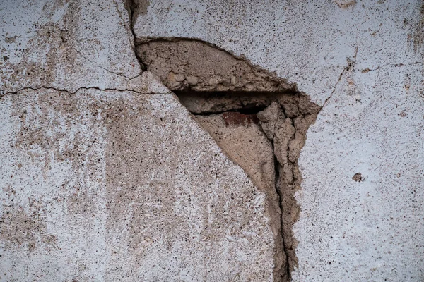 Pareti Incrinate Con Giunture Vecchio Edificio Cemento Drammatico Astratto Con — Foto Stock