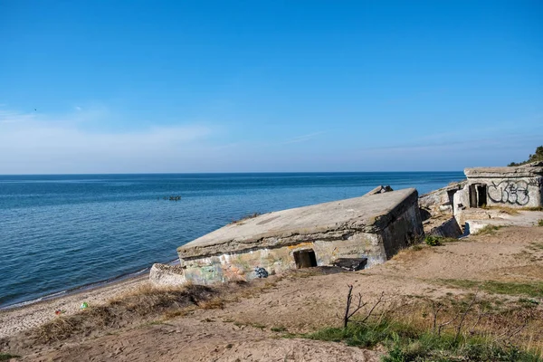 Empty Sandy Beach Sea Rocks Blue Sky Silent Meditation Background — Stock Photo, Image