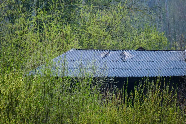 Ospecificerad Byggnad Generiska Arkitekturen Yttre Detaljer Strukturerade Mönster — Stockfoto