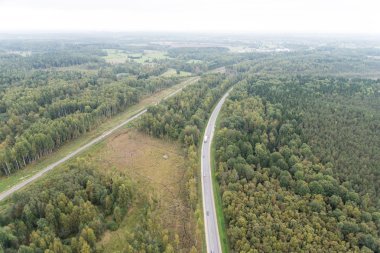 ormanlar ve yukarıdan yollar