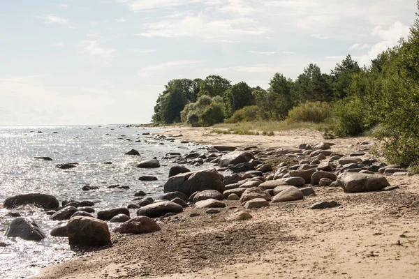 Скелястий пляж в Балтійському морі — стокове фото