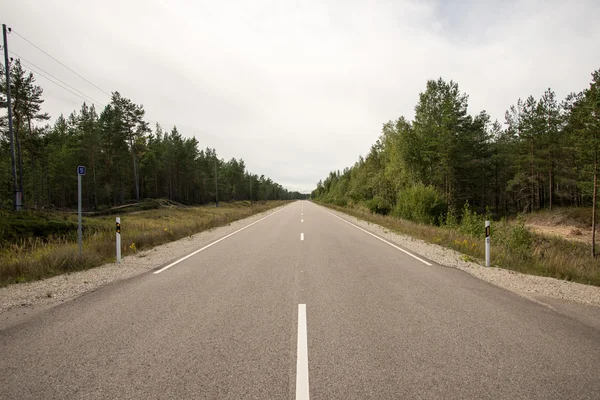 여름에 빈 고속도로 운전 — 스톡 사진