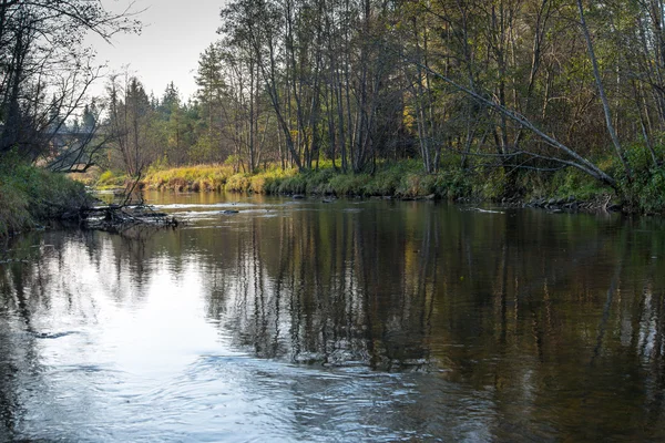 Bergfluss mit Felsen und Sandsteinen — Stockfoto