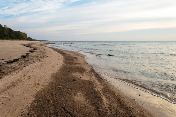 Берегової лінії берега Балтійського моря з каменів і піщані дюни — стокове фото