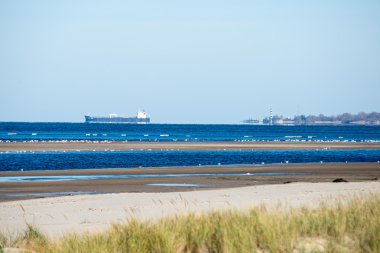 ilk buz parçaları ile buzlu deniz plaj