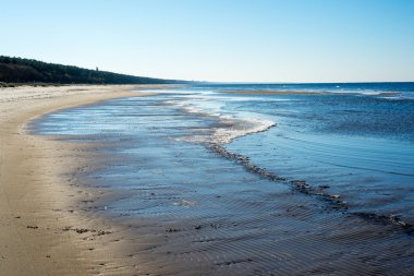 ilk buz parçaları ile buzlu deniz plaj