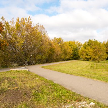 Sonbahar renkli kırsal manzara
